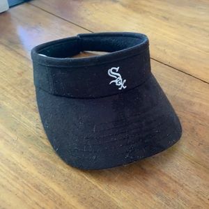Kids Black White Sox Visor